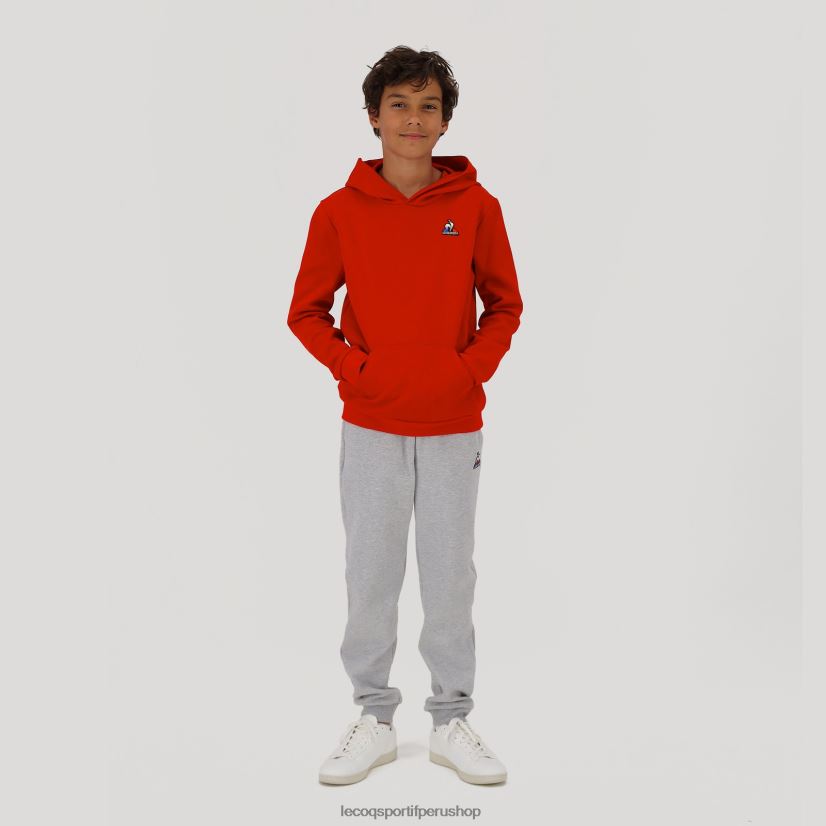 ropa niños Le Coq Sportif sudadera con capucha roja VR62VR668 - polos Le Coq sportif Peru