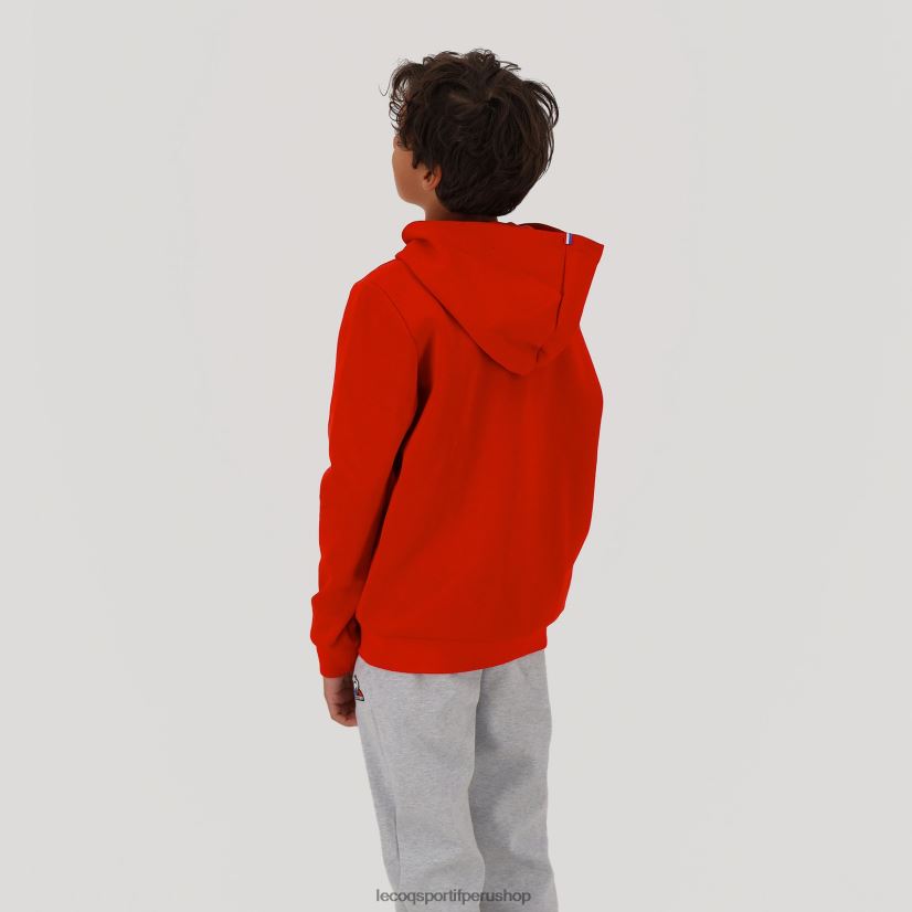ropa niños Le Coq Sportif sudadera con capucha roja VR62VR668 - polos Le Coq sportif Peru