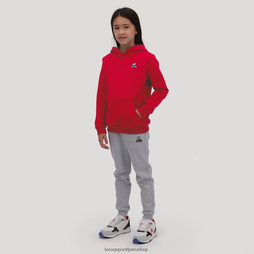 ropa niños Le Coq Sportif sudadera con capucha roja VR62VR668 - polos Le Coq sportif Peru