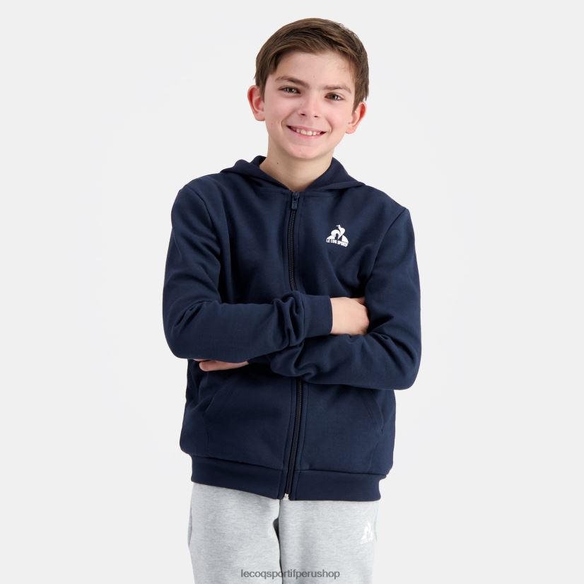 ropa niños Le Coq Sportif sudadera con capucha y cremallera azul VR62VR398 - polos Le Coq sportif Peru