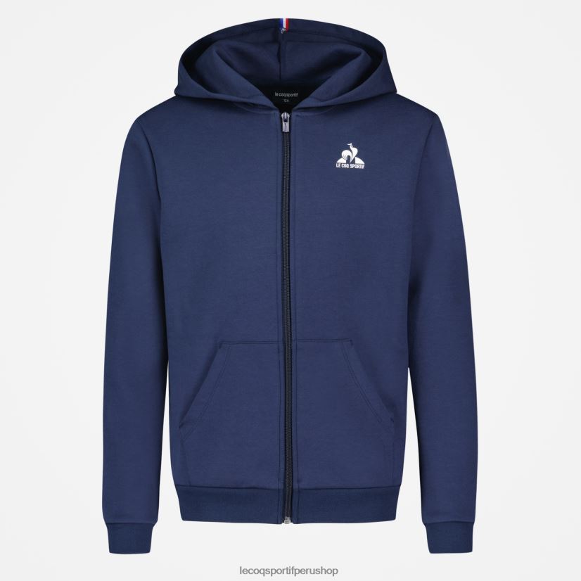 ropa niños Le Coq Sportif sudadera con capucha y cremallera azul VR62VR398 - polos Le Coq sportif Peru