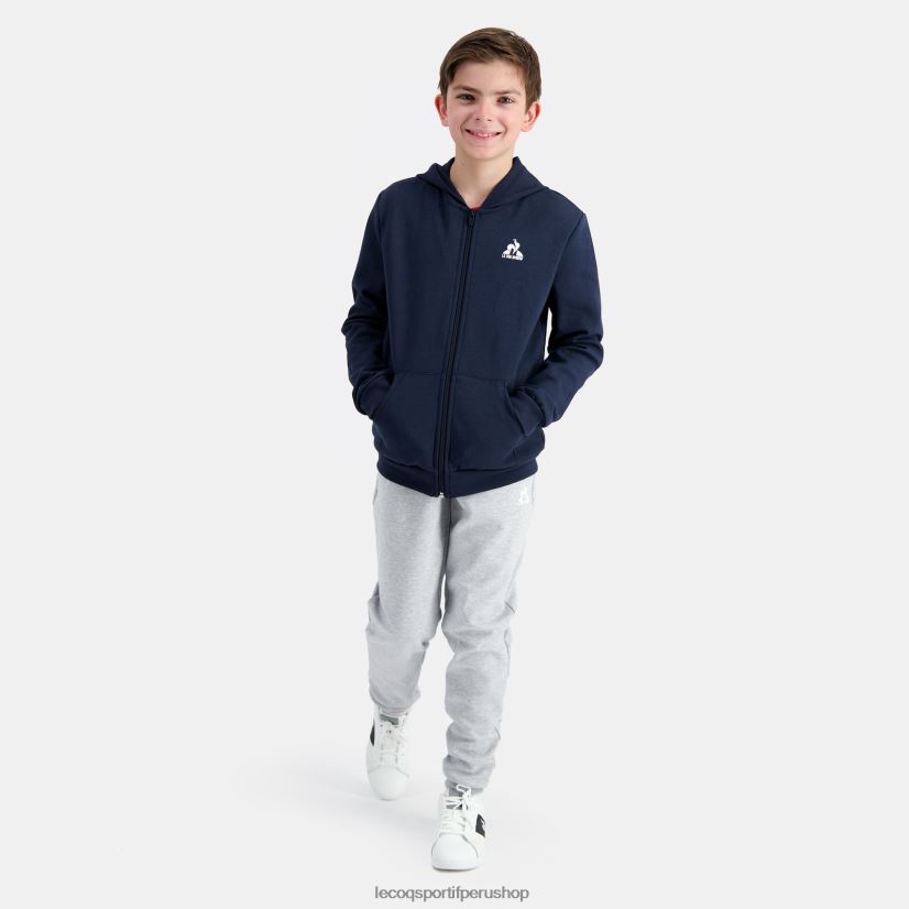 ropa niños Le Coq Sportif sudadera con capucha y cremallera azul VR62VR398 - polos Le Coq sportif Peru