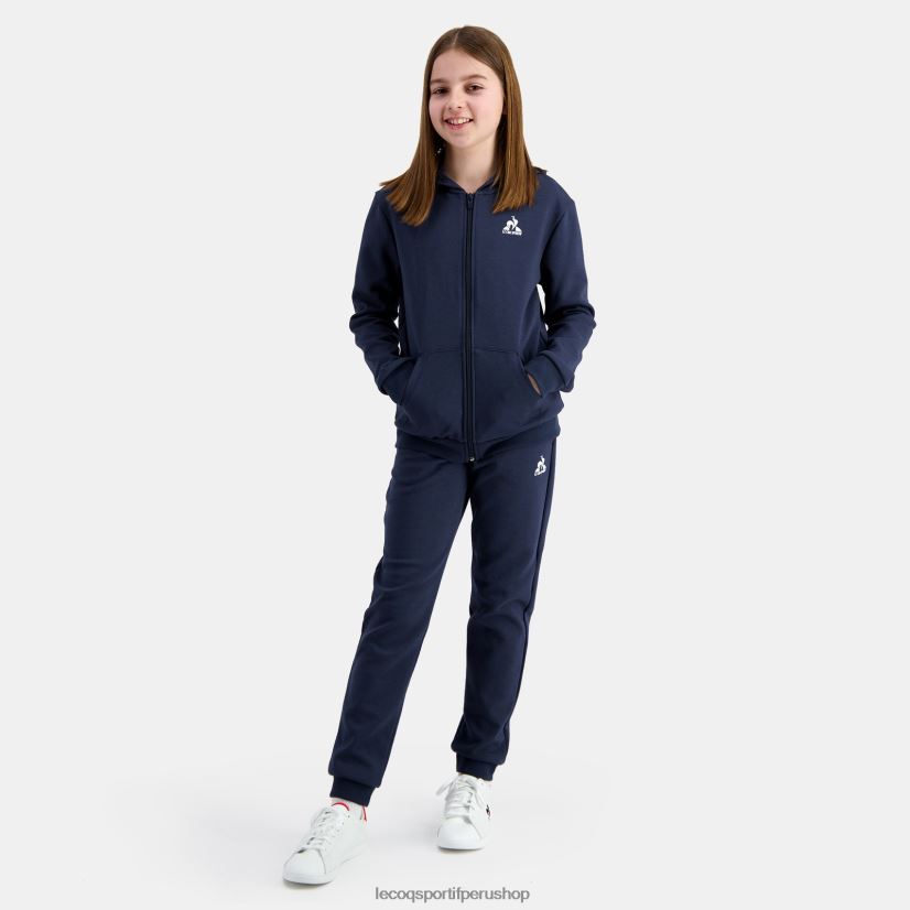 ropa niños Le Coq Sportif sudadera con capucha y cremallera azul VR62VR398 - polos Le Coq sportif Peru