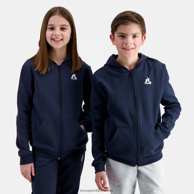 ropa niños Le Coq Sportif sudadera con capucha y cremallera azul VR62VR398 - polos Le Coq sportif Peru