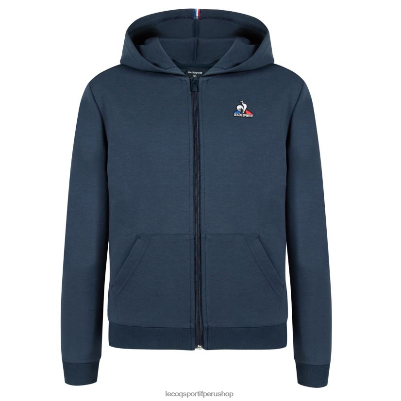 ropa niños Le Coq Sportif sudadera con capucha y cremallera azul VR62VR670 - Le Coq shoes sales