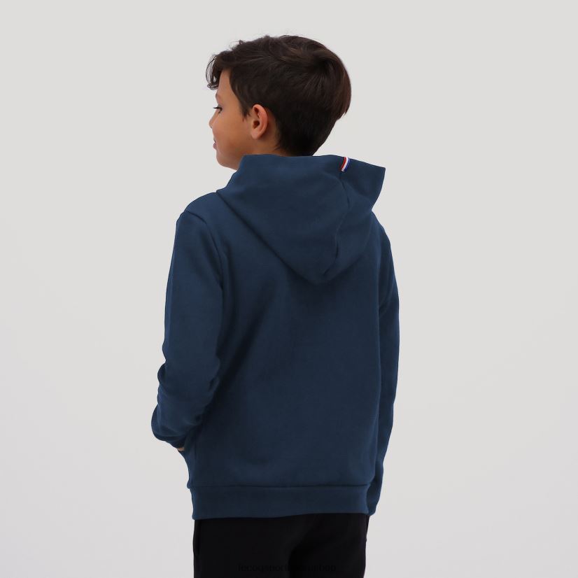ropa niños Le Coq Sportif sudadera con capucha y cremallera azul VR62VR670 - Le Coq shoes sales