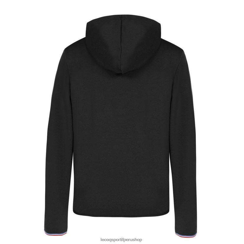 ropa niños Le Coq Sportif sudadera con capucha y cremallera negra VR62VR400 - Le Coq shoes sales